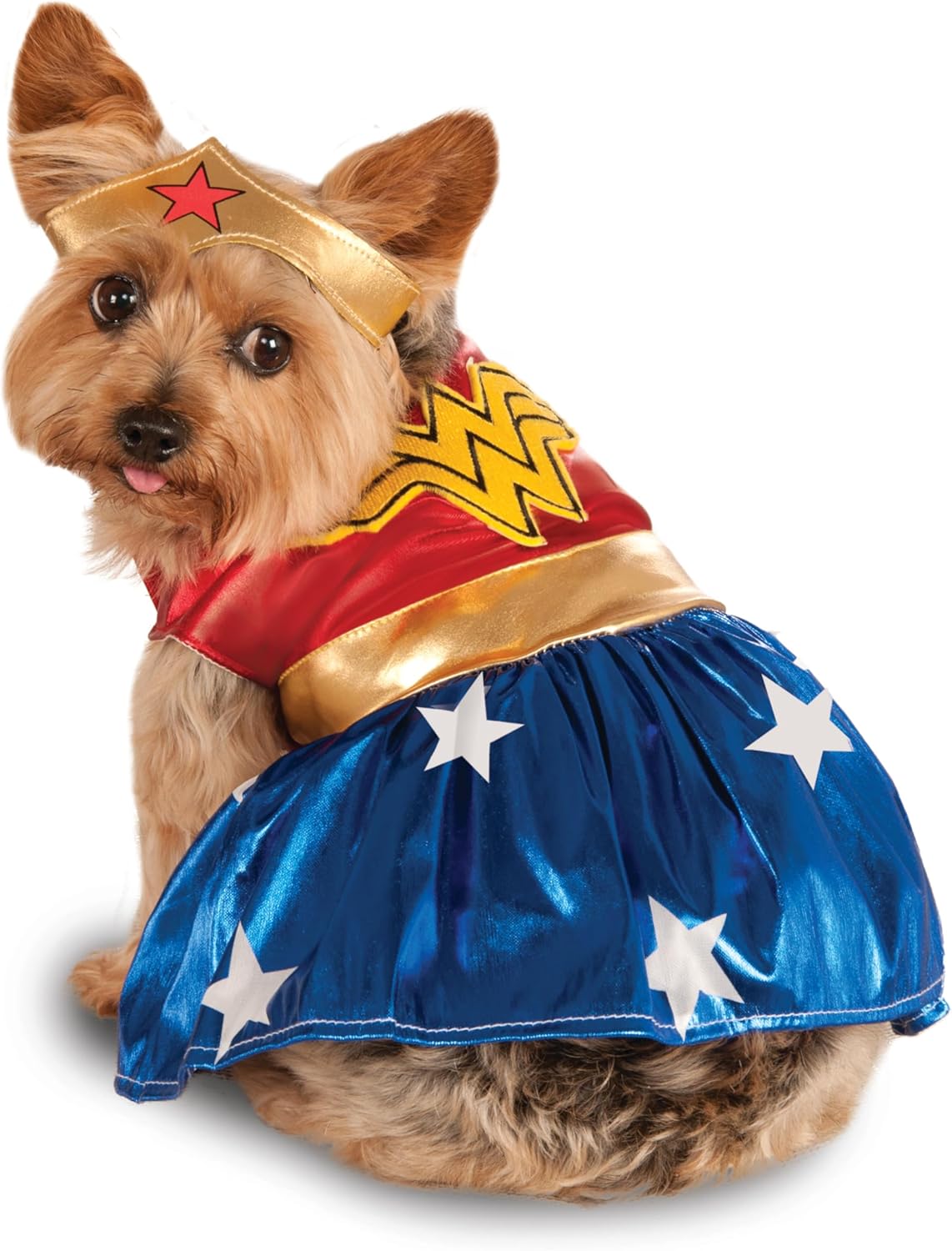 DC Comics: Wonder Woman Pet Costume for For Dogs or Cats by Rubies, Medium DC Comics: Wonder Woman Pet Costume for For Dogs or Cats by Rubies, Medium