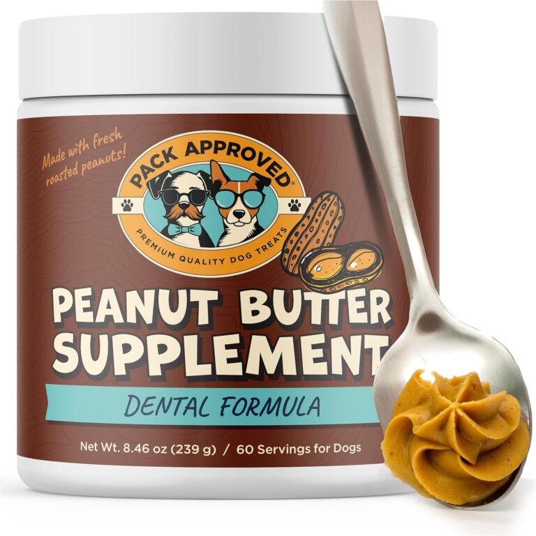Dog Peanut Butter - with Ocean Kelp to Support Oral Care & Act as Dog Plaque and Tartar Remover - Lick Mat Treats for Bad Breath - Dental (8.46oz)