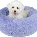 Best Pet Supplies Dog House Bed Crate Mat Tent Indoor Round Soft Plush for Small, Medium, and Large Breeds - Lavender, 20 x 20 x 6