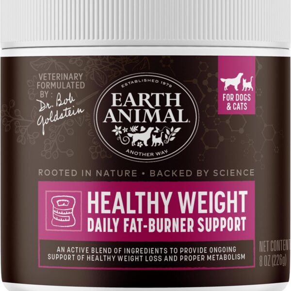 Earth Animal Apothecary Powder Supplement - Healthy Weight Nutritional Powder for Dogs & Cats - 8 oz