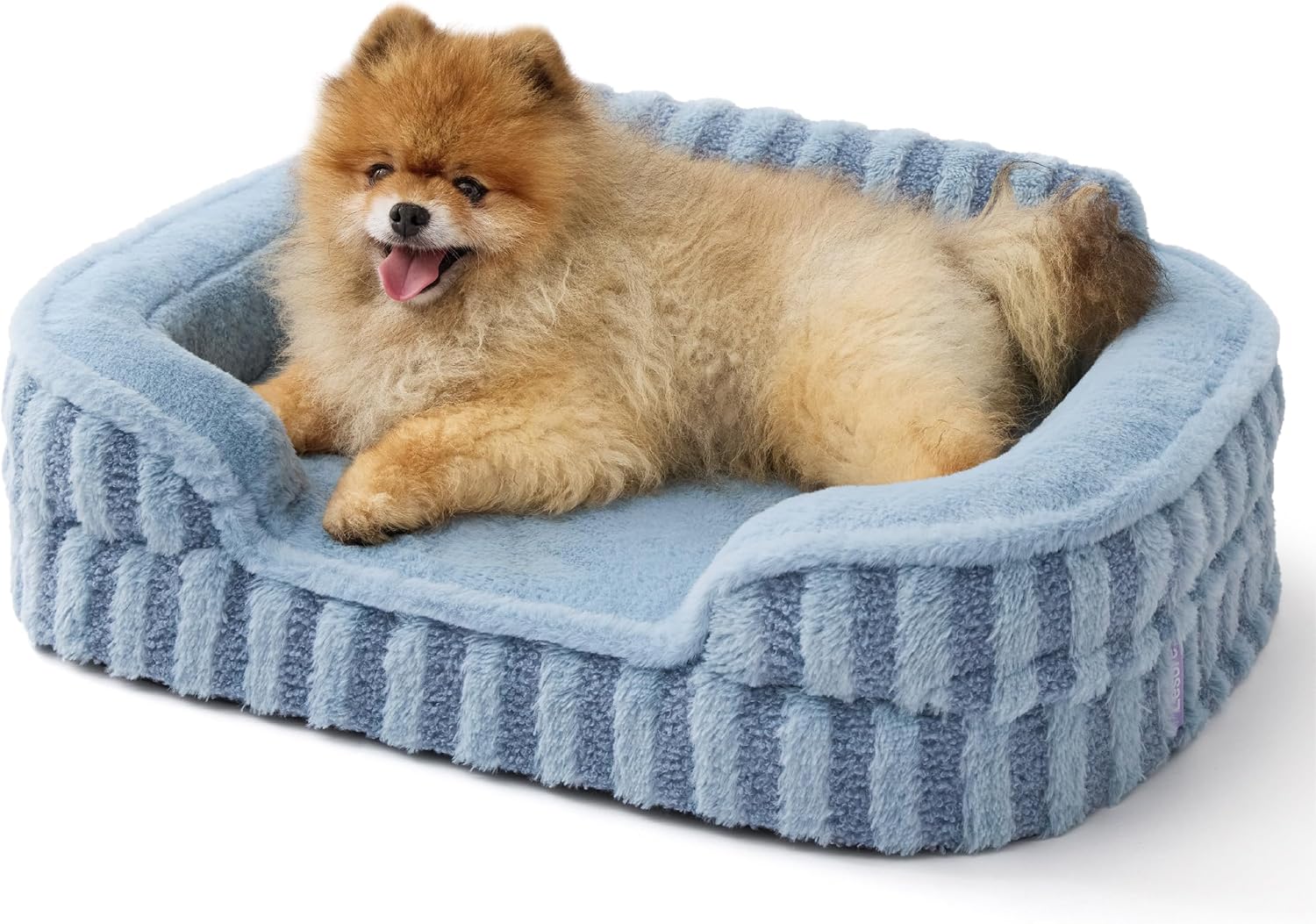 LE SURE Cute Dog Bed for Small Dogs, Orthopedic Waterproof Small Pet Beds with Sides, High Back Non-Slip Bottom and Egg-Crate Foam Puppy Couch Sofa with Washable Removable Cover, Blue LE SURE Cute Dog Bed for Small Dogs, Orthopedic Waterproof Small Pet Beds with Sides, High Back Non-Slip Bottom and Egg-Crate Foam Puppy Couch Sofa with Washable Removable Cover, Blue