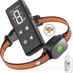 No Shock No Prongs Dog Training Collar, 100% Safe & Humane for Small Medium Dogs, Sound & 2X Strong Vibration(1-9) & Combo Mode (1-9), 2600Ft Remote Range E-Collar with Smart Power Mode (Orange)