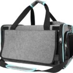 GAPZER Cat Carrier Alaska Airline TSA Approved 17x11x9.5 Soft-Sided Small Pet Air Travel Carry Bag, Southwest Airplane Kitten 12lbs Crate in Cabin Under-Seat Traveling Cage Tiny Dog Under 8 Pound