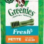 Greenies Veterinarian-Recommended Natural Dental Dog Treats Petite Size, Fresh Flavor, 12 oz. Pack, 20 Count