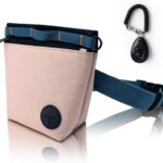 Dog Treat Pouch with Pet Training Clicker, Dog Training Treat Pouch Kit, Magnetic Closure, Hands-Free Training (Pink)