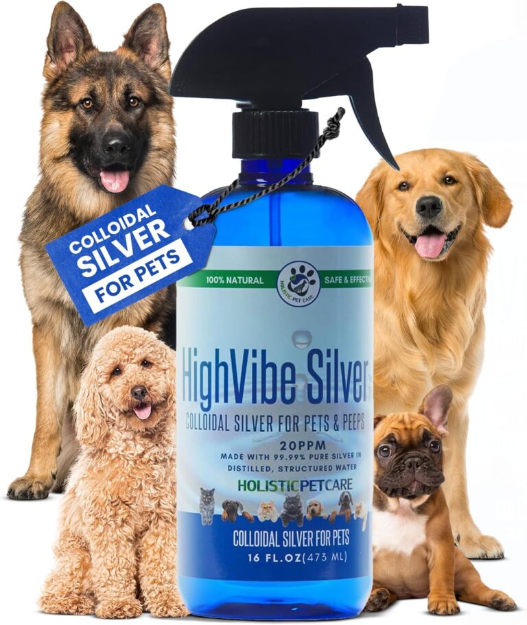 Holistic Pet Care - Colloidal Silver Spray for Dogs, Cats, Horses & Birds - 20 PPM Effective Wound Care, Hot Spot Treatment, Skin Relief & Immune Support - All-Natural Pet Silver Spray (16 Oz)