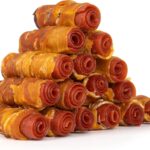 MON2SUN Rawhide Free Dog Treats, 3 Inch Triple Flavor Chicken Wrapped Duck and Beef Rolls for Small Dogs, Healthy Snacks, 21.16oz