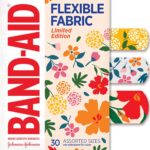 Band-Aid Brand Flexible Fabric Adhesive Bandages, Comfortable Flexible Protection & Wound Care for Minor Cuts & Scrapes, First Aid Bandage with a Wildflower Design, Assorted Sizes, 30 ct