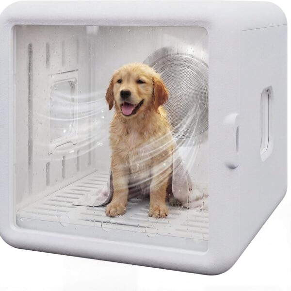 Automatic Pet Hair Dryer Box, 65L Large Capacity Dog Dryer for Cats & Small Dogs, Ultra Quiet Portable Pet Dryer with 360 Fast Drying & Adjustable Temperature