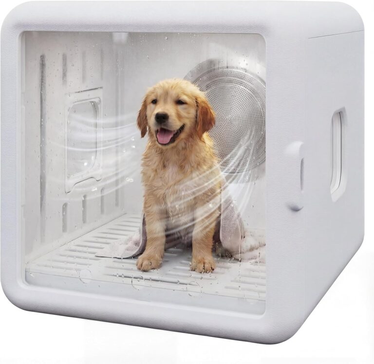 Automatic Pet Hair Dryer Box, 65L Large Capacity Dog Dryer for Cats & Small Dogs, Ultra Quiet Portable Pet Dryer with 360 Fast Drying & Adjustable Temperature
