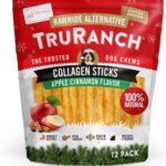 TRURANCH 5" Collagen Sticks Apple Cinnamon Flavored - 1 Bag, 12 Count, Holiday Limited Edition, Stocking Stuffer, Rawhide Free, Limited Ingredients Dog Chew