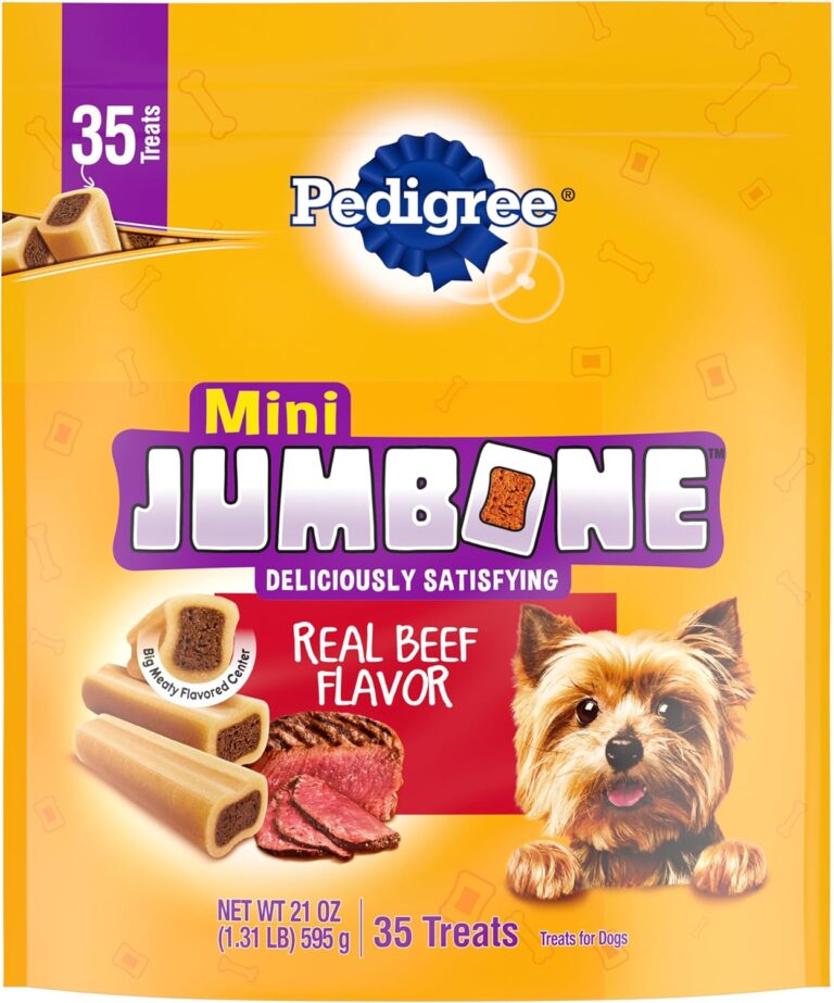 Pedigree Mini Jumbone Small Dog Treats, Beef Flavor, 35 Treats (Pack of 1)