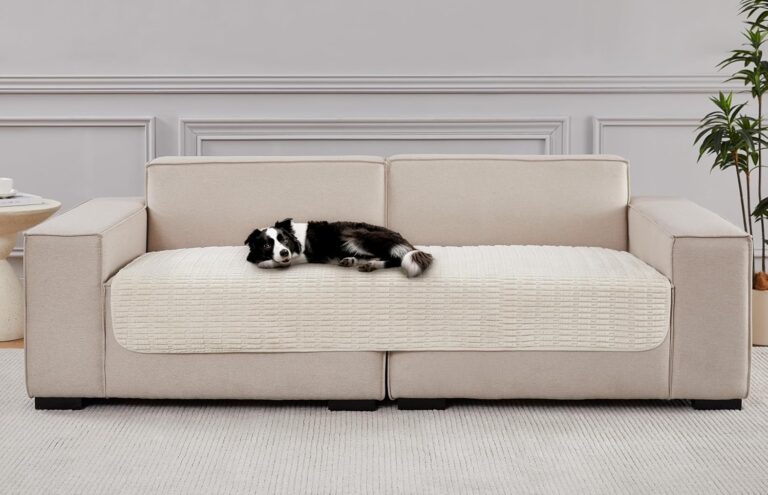 Couch Covers Sofa Seat Covers, Anti-Slip Dog Mat Pet Pad Blanket for Sofa Chair Recliner Bed Furniture Protector Washable (Cream White, 40x60 inch)