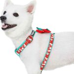 Blueberry Pet Snowman Making Christmas Designer No Pull Dog Harness with Bowtie, Medium, Adjustable Harnesses for Dogs