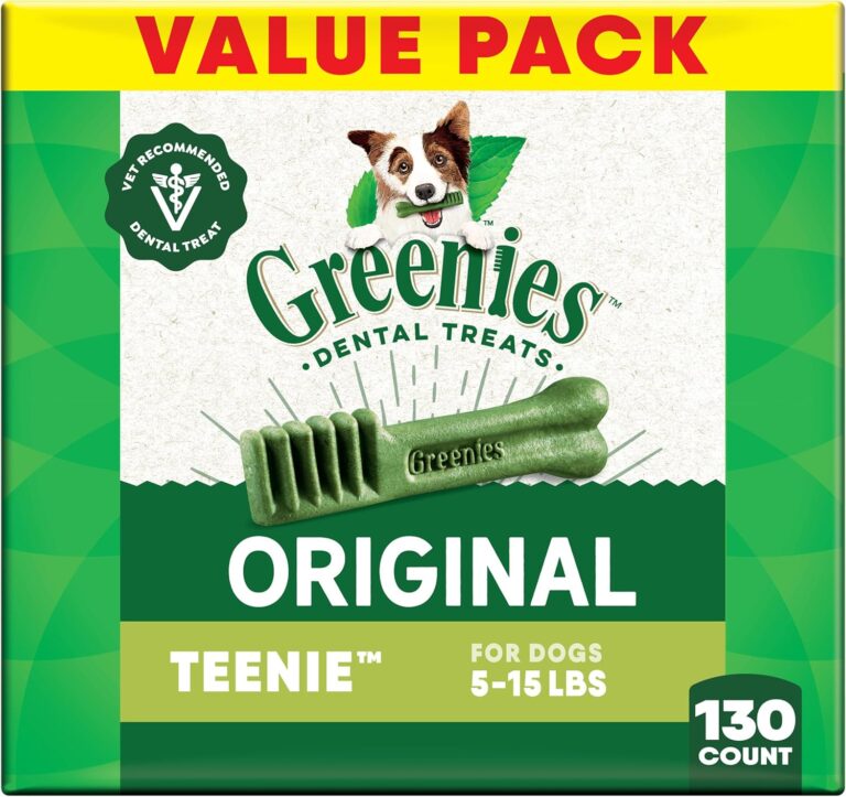 Greenies Veterinarian-Recommended Natural Dental Dog Treats Teenie Size, Original Flavor, 36 oz. Pack, 130 Count