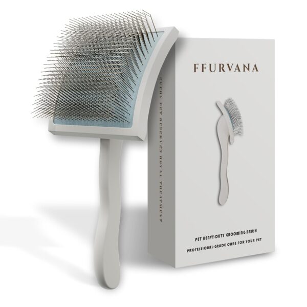 Slicker Brush for Dogs, for Golden Doodles with Long Hair, for Large Pet Dogs, Grooming Pet Hair, Cream White(Large)