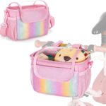 Kids Bike Basket, Bicycle Front Bag, Cute Bike Accessories for Girls Boys Fit Most of Handlebar, Tricycle, Scooter Bag with Detachable Shoulder Strap, (Bag Only), Patented Design
