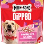 Milk-Bone Dipped Pawberries & Crme Strawberry Flavored Dog Biscuits, 10 Oz. Bag