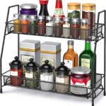 Spice Rack Organizer for Cabinet, Bathroom Organizer Countertop, Bathroom Counter Organizer, Kitchen Countertop Organizer, Bathroom Vanity Organizer
