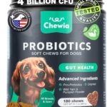 Probiotics for Dogs Gut Health, Digestion, Immunity, Yeast Balance, Itchy Skin, Allergies Support - Dog Probiotic Chews with Digestive Enzymes for Gut Flora- Soft Treats with Pumpkin and Yeast Powder