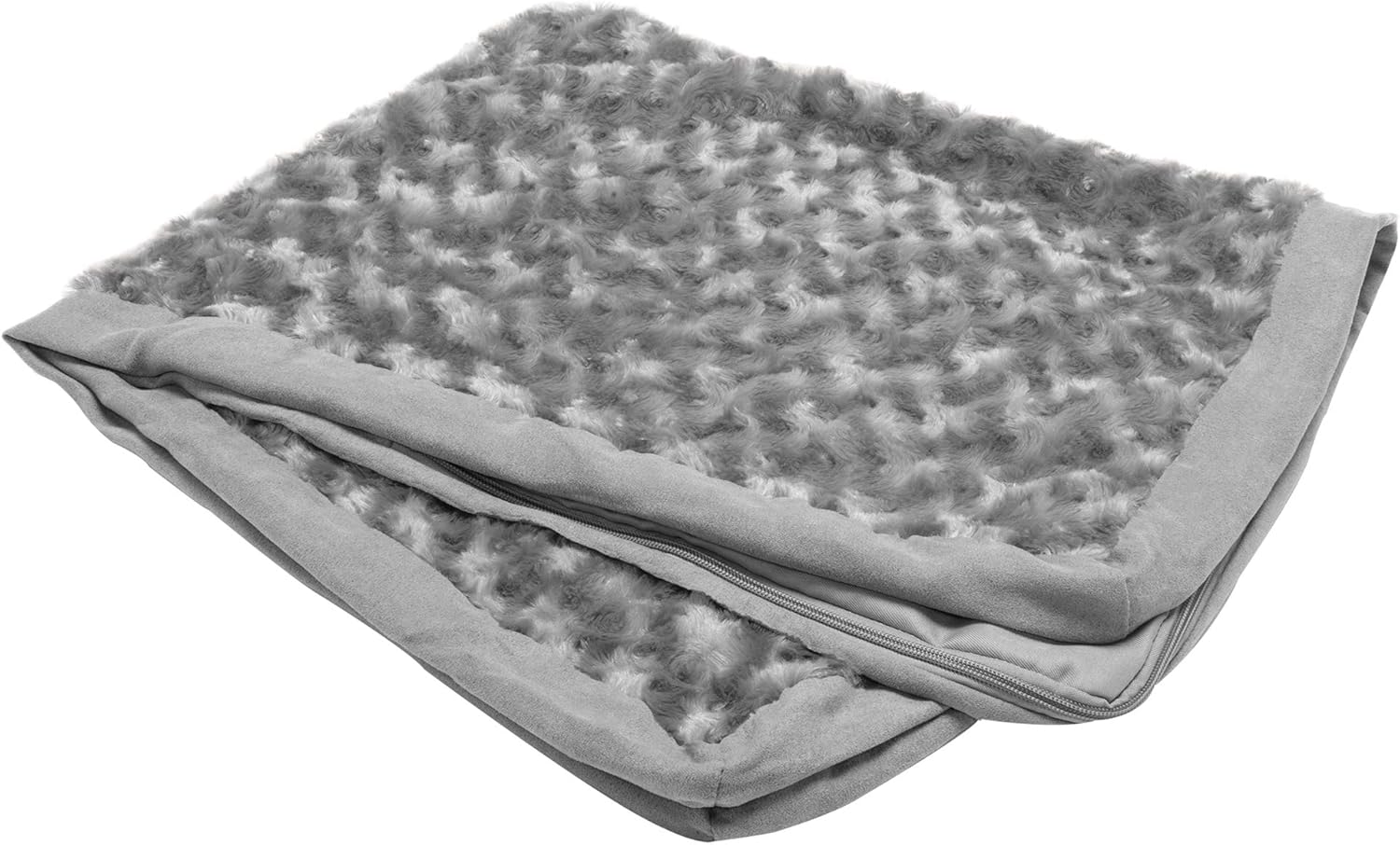 Furhaven Replacement Dog Bed Cover Ultra Plush Faux Fur & Suede Mattress, Machine Washable - Gray, Jumbo (X-Large) Furhaven Replacement Dog Bed Cover Ultra Plush Faux Fur & Suede Mattress, Machine Washable - Gray, Jumbo (X-Large)