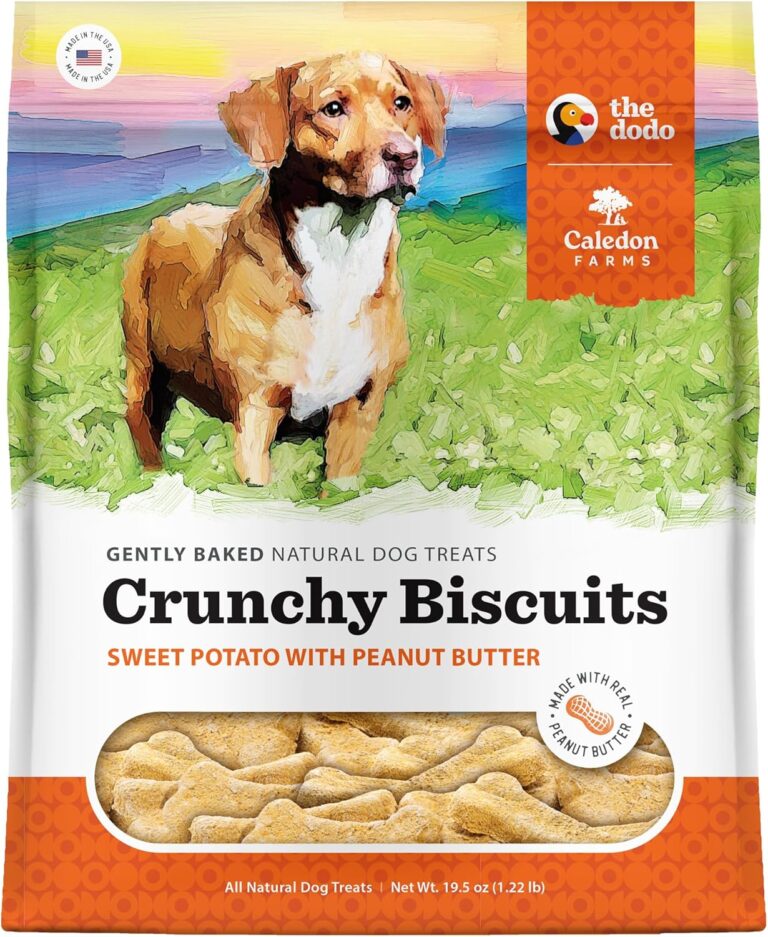 Caledon Farms The Dodo Crunchy Biscuits - Sweet Potato with Peanut Butter 19.5oz, Dog Treats