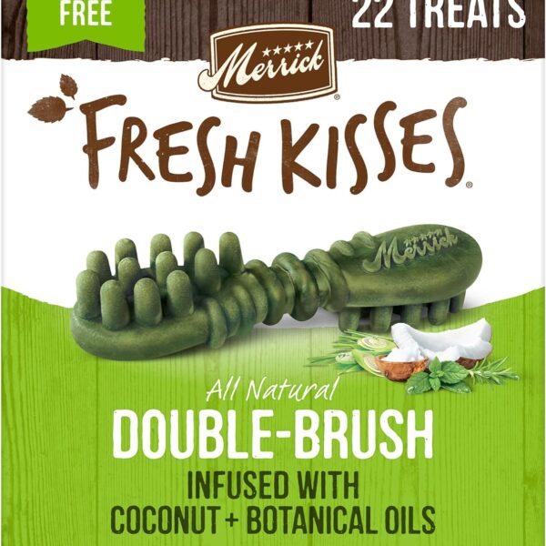 Merrick Fresh Kisses Natural Dental Chews Infused With Coconut And Botanical Oils For Medium Dogs 25-50 Lbs - 22 ct. Box