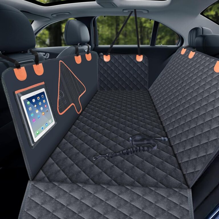 Dog Car Seat Vover,Back Seat Cover for Dogs,Durable Scratch Proof and Waterproof Pet Car Seat Cover for Limousine/Family Car/SUV/Pickup(Black,52" L x 56.6" W)