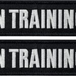 TACVEL 2 Pieces in Training Dog Patches with Hook Backing for Service Animal Vests, Harnesses