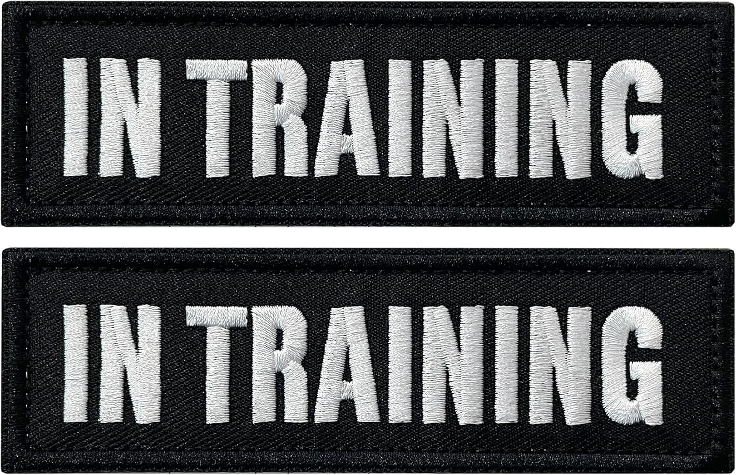 TACVEL 2 Pieces in Training Dog Patches with Hook Backing for Service Animal Vests, Harnesses TACVEL 2 Pieces in Training Dog Patches with Hook Backing for Service Animal Vests, Harnesses
