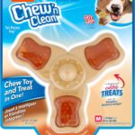 Chew n Clean Chew Toy and Treat in One Chicken Flavored Tri-Point Dog Toy, Medium