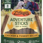 Zukes Adventure Sticks Chicken and Turkey Dog Treats, Natural Dog Treat Sticks - 6 oz. Pouch