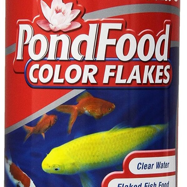 Tetra Pond Flakes Color Enhancing, Complete Nutrition for Smaller Pond Fish, Goldfish and Koi Fish, 6 oz