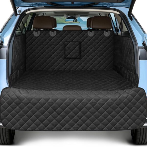 Smatto SUV Cargo Liner for Dogs, Waterproof Pet Cargo Cover with Bumper Flap Protector, Scrachproof Non-Slip Dog Seat Mat for SUVs Sedans Vans, Large Size Universal Fit