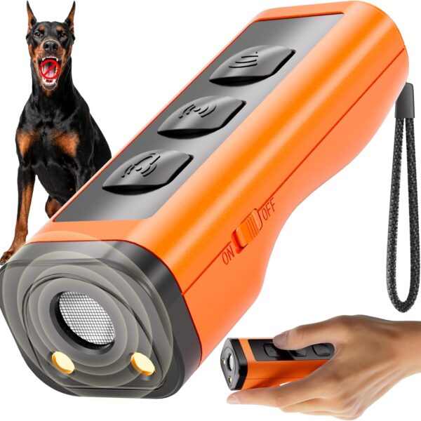 VUL Dog Bark Deterrent Devices,Anti Barking Device for Dogs(Own Or Neighbour'S Dog), Long Range Ultrasonic 50ft, Alternative to Painful Dog Training Collars and Bark Collars,Dogs Training