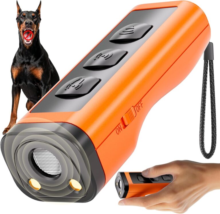 VUL Dog Bark Deterrent Devices,Anti Barking Device for Dogs(Own Or Neighbour'S Dog), Long Range Ultrasonic 50ft, Alternative to Painful Dog Training Collars and Bark Collars,Dogs Training