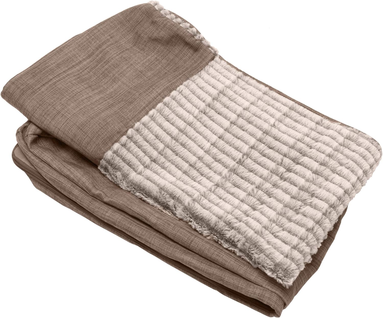 Furhaven Replacement Dog Bed Cover Luxe Faux Fur & Performance Linen Sofa-Style, Machine Washable - Woodsmoke, Jumbo (X-Large) Furhaven Replacement Dog Bed Cover Luxe Faux Fur & Performance Linen Sofa-Style, Machine Washable - Woodsmoke, Jumbo (X-Large)