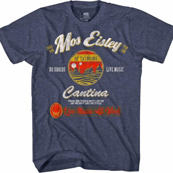 STAR WARS Mos Eisley Cantina Tatooine Men's Adult Graphic Tee T-Shirt