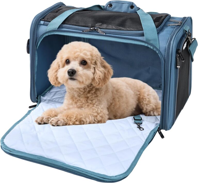 EliteField Deluxe Soft-Sided Pet Carrier (3 Year Warranty, Airline Approved), Travel Bag for Dogs, Cats & Small Pets, with Expandable Mat