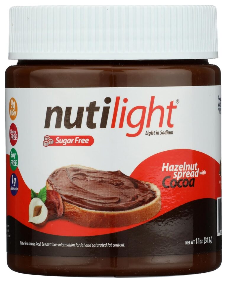 Nutilight, Hazelnut Spread with Cocoa, Sugar Free, Keto and Diabetic Friendly, Low Net Carb, Non-GMO, Naturally Sweetened with Stevia. (1 Jar, 11 oz)