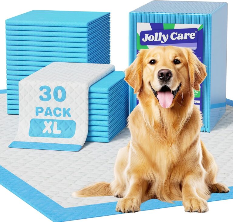 Jolly Care Extra Large Puppy Dog Pee Pads 28" x 34"-30 Count, Super Absorbent Disposable Dog Training Pads, Quick Drying, Leak-Proof, Ultra Thick Potty Pads for Dogs, Puppies, Doggie, Cats, Rabbits