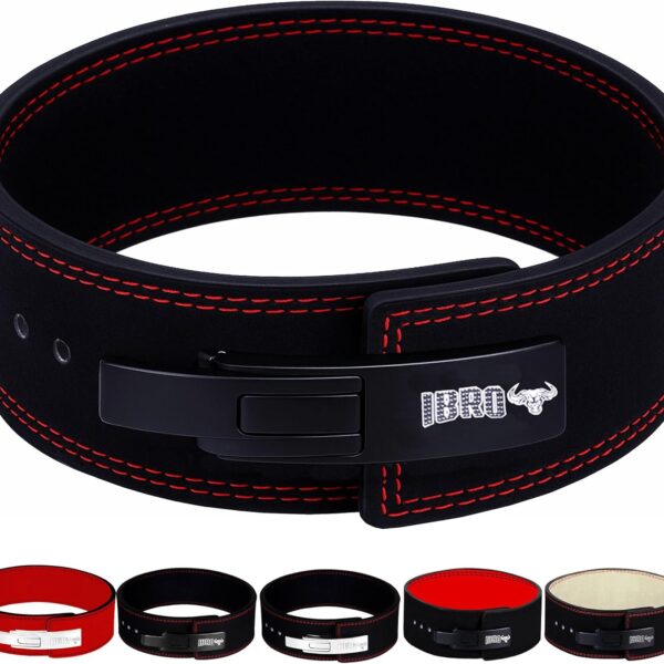 IBRO Powerlifting Lever Gym Belt  Power 8MM, 10MM or 13MM Extreme Heavy Duty Genuine Leather Belts - Squats Deadlifts Bodybuilding Weight Lifting IPF Power Lifting Strongman for Men