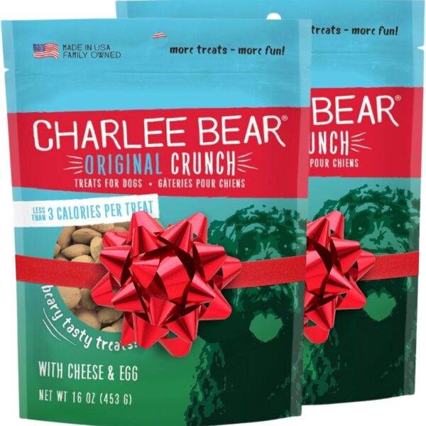Charlee Bear Dog Treat with Cheese & Egg (2 Pack) 16 oz Each