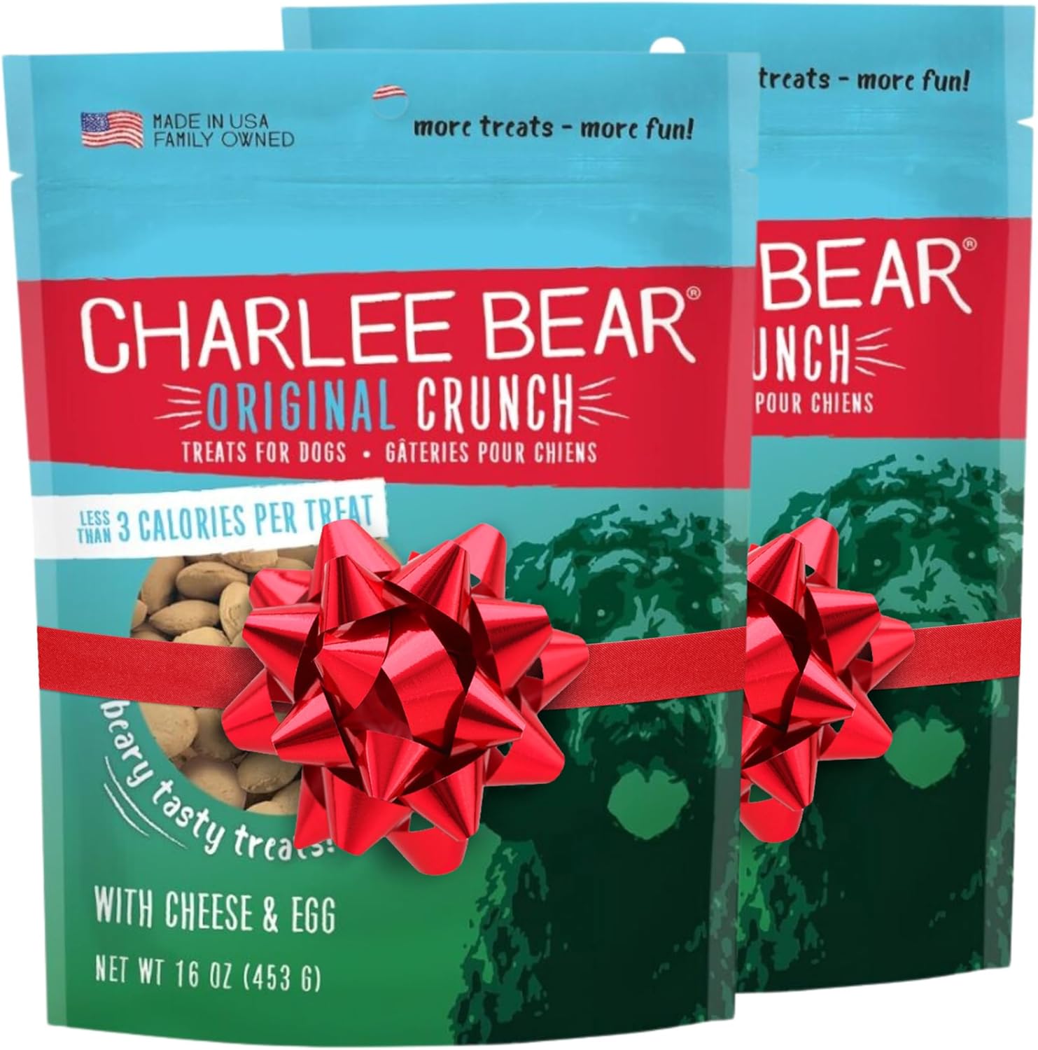 Charlee Bear Dog Treat with Cheese & Egg (2 Pack) 16 oz Each Charlee Bear Dog Treat with Cheese & Egg (2 Pack) 16 oz Each