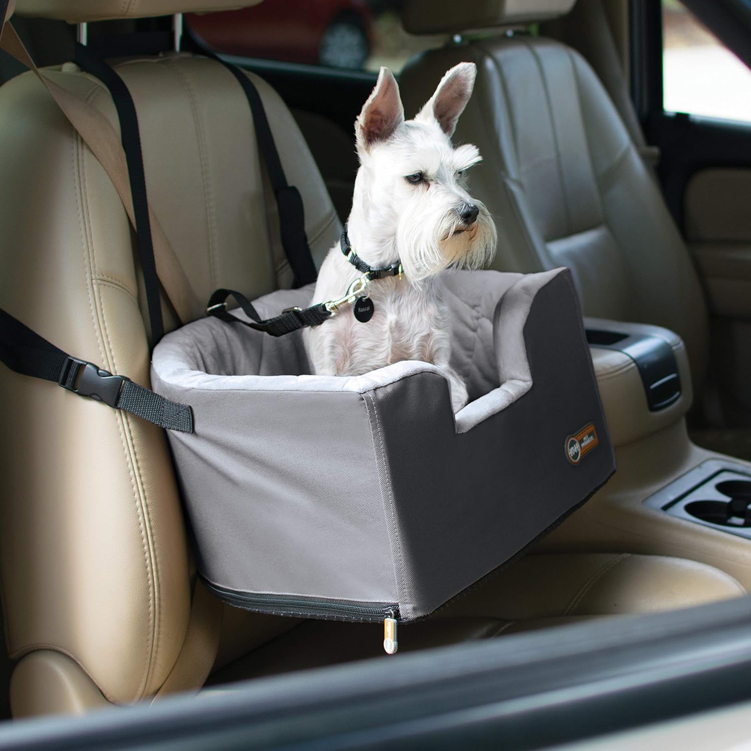 K&H Pet Products Hangin' Bucket Booster Toy Breed Dog Car Seat Gray 16 X 14.5 Inches K&H Pet Products Hangin' Bucket Booster Toy Breed Dog Car Seat Gray 16 X 14.5 Inches