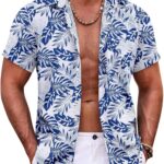 COOFANDY Mens Hawaiian Shirt Short Sleeve Button Down Shirts Tropical Summer Beach Shirts Casual Floral Aloha Shirts
