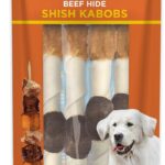 Cadet Gourmet Shish Kabob Dog Treats for Large Dogs, Healthy & Natural Chicken & Sweet Potato Chew Sticks, Beef Hide, Extra Large 10 Inch, 4 Count (Pack of 1)