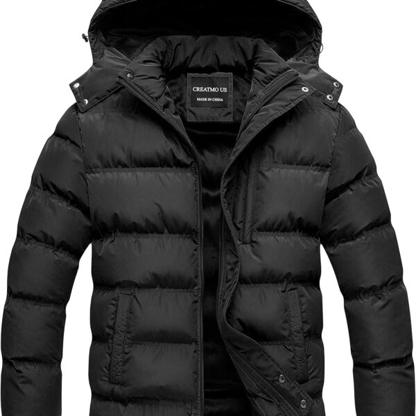 CREATMO US Men's Puffer Jacket Waterproof Winter Parka jacket Warm Thicken Ski Coat