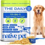 Native Pet Dog Vitamins & Supplements - 11-in-1 Vitamin Powder for Dog Food Topper - Collagen, Glucosamine, Probiotics, Omega & More- Supports Healthy Gut, Mobility & Overall Health - 30 Scoops