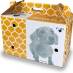 OurPets Pet Shuttle Cardboard Carrier For Small Animals with Moisture Resistant Coating, Perfect For Small Cats And Dogs